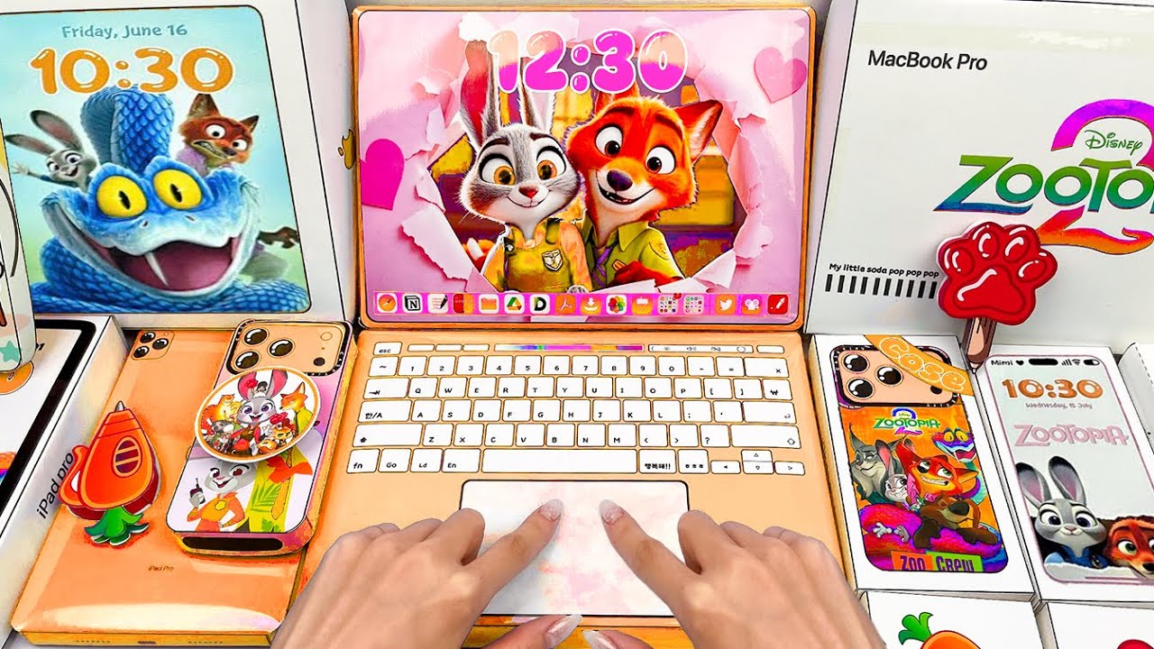 (🦊Paper DIY🐰) APPLE x ZOOTOPIA 2 Blind Bag $1000 | iPhone, MacBook, iPad ASMR