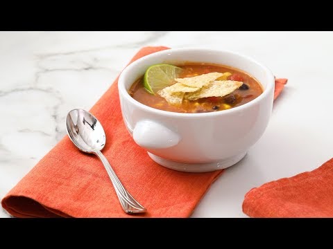 Tortilla Soup with Black Beans- Martha Stewart