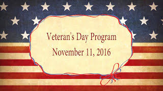 Rotolo Middle School Veterans Day Program - November 11, 2016