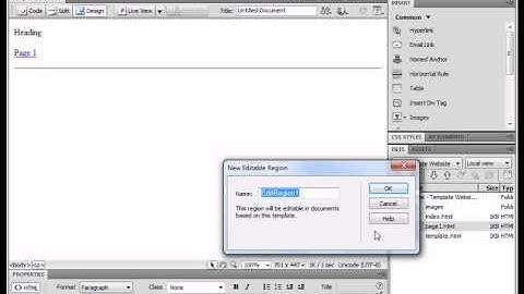 Adobe Dreamweaver:  Templates - 2. Create Your Template
