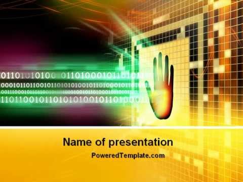 Computer Identification PowerPoint Template by PoweredTemplate.com