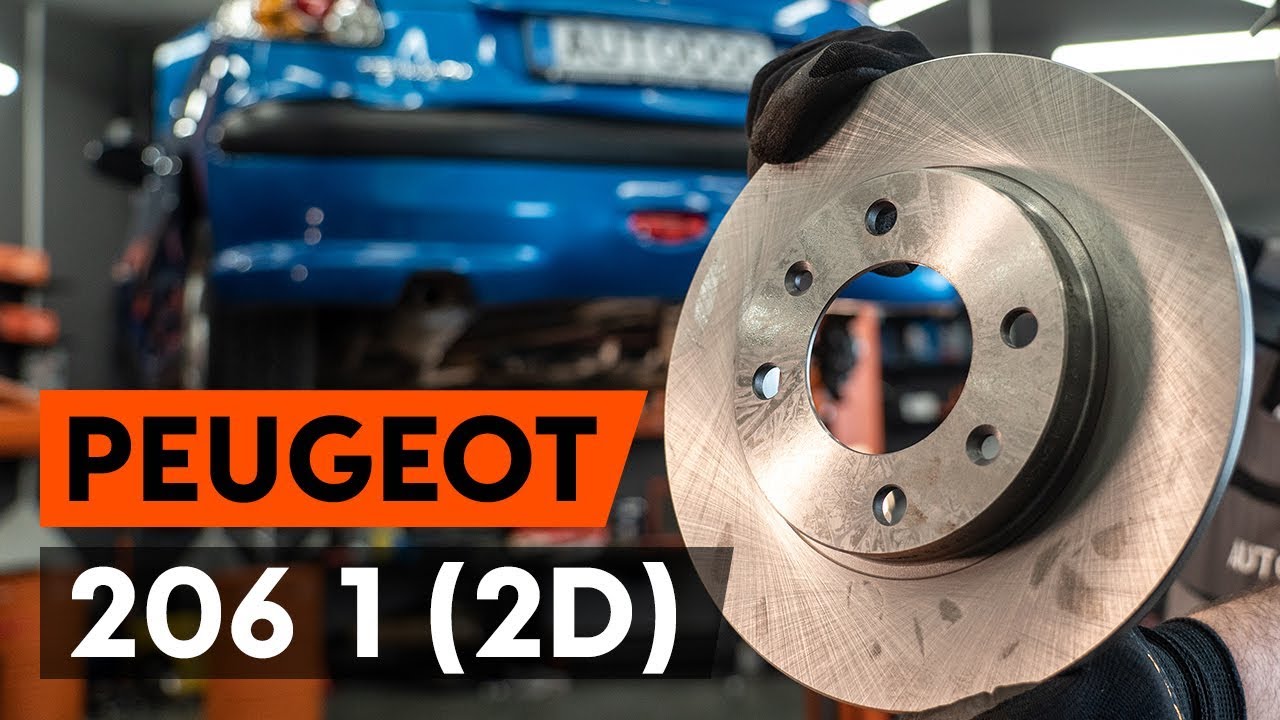 How to change rear brake discs / rear brake rotors on PEUGEOT 206 1 (2D