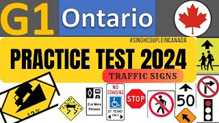 G1 test ontario 2024 | driving test practice | Ontario G1 Test - Most Important Traffic Signs