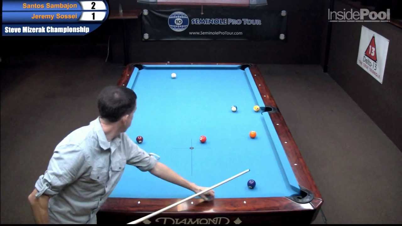 Jeremy Sossei vs. Santos Sambajon Part 1 at Seminole Pro Tour 10-Ball ...