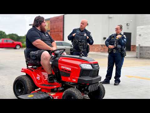 Police Love My Racing Lawn Mower...