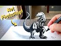 I try drawing 3D OPTICAL ILLUSION 😵 *anamorphic art tutorial on paper*