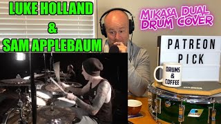 Drum Teacher Reaction: LUKE HOLLAND ft. SAM APPLEBAUM - Veil of Maya - Mikasa Dual Drum Cover