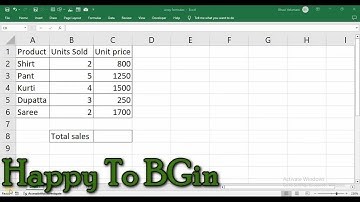 How to calculate total sales in excel using a single formula