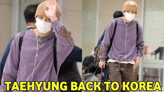 Bts Taehyung Arrival To South Korea Bts V Arrival From Nice To Korea - At Incheon Airport 20231026