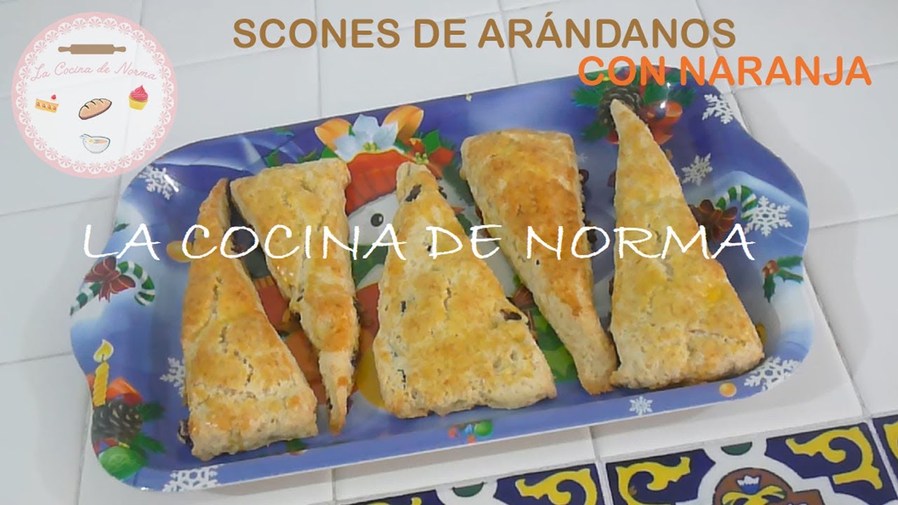 Scones de arándanos con naranja / La Cocina de Norma