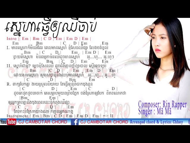 ស្នេហា​ធ្វើ​អោយឈឺចាប់ | Sneha tver oy chher chab by MaMa | Guitar Chord class=