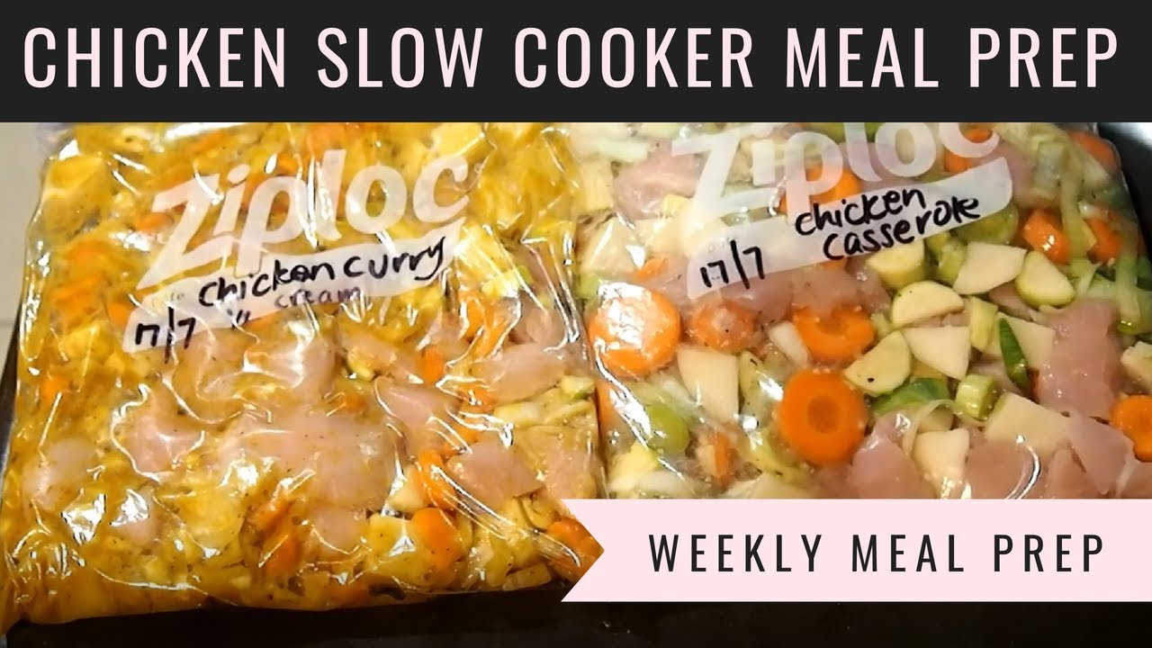 Chicken slow cooker meal prep Weekly meal prep YouTube