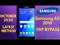 Samsung A5 2016 FRP Bypass | Google Account Remove | October 2020 | Latest Method