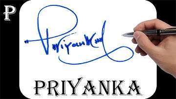 Priyanka name signature design - P signature style - How to signature your name