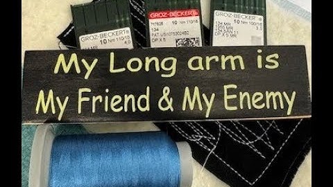 Longarm Quilt Machine-Thread, Needles and Tension Part 1  including Handi Quilter, Janome, Baby Lock