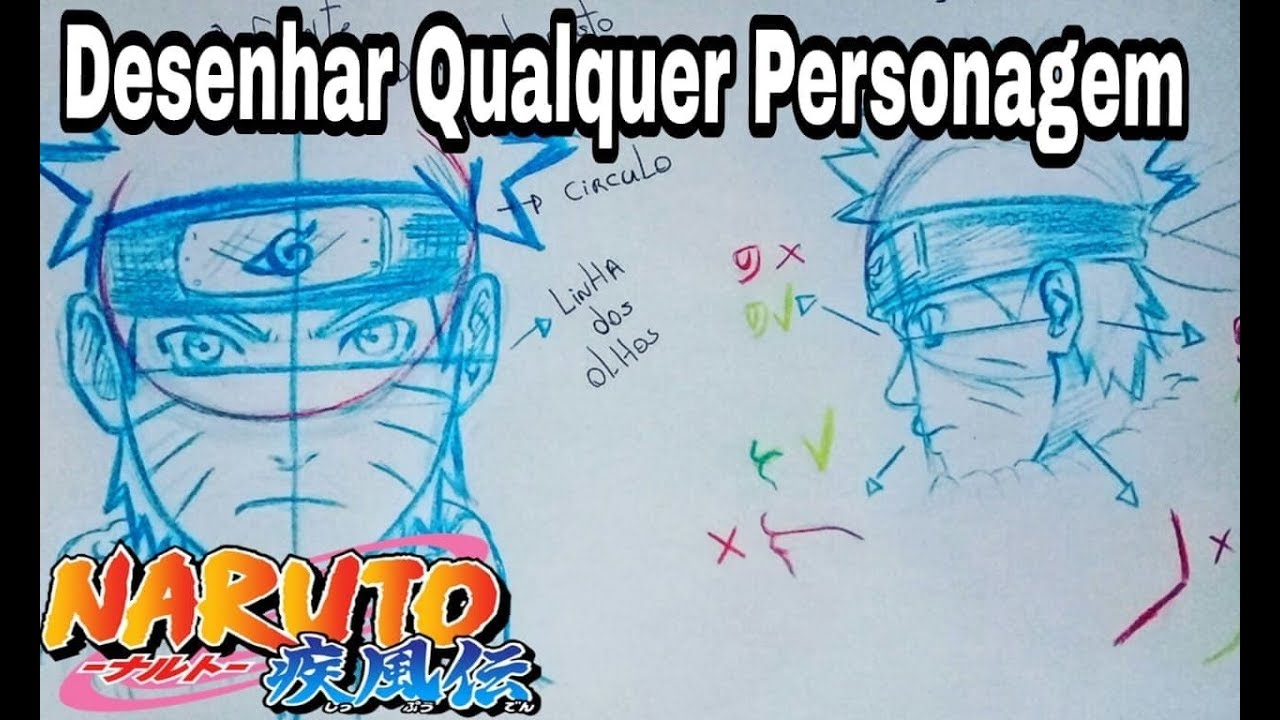 Como desenhar o NARUTO  Nível iniciante passo a passo 