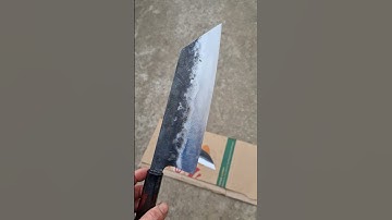 Dao thái thép vòng bi cán gỗ trắc đỏ đen khâu sừng trâu