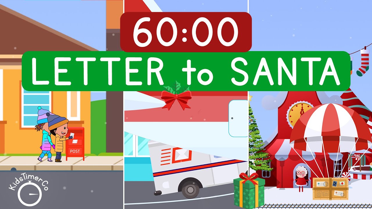 60 Minute Letter to Santa Journey! 🎅📮 Magical Christmas Visual Timer for Kids