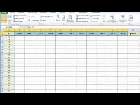 Vidéo: Comment Corriger L'en-tête Du Tableau Dans Excel