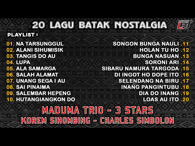 Kompilasi Lagu Batak Nostalgia - Maduma Trio, 3 Stars, Korem Sihombing & Charles Simbolon class=