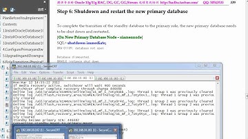06.01 Oracle 10gR2 DataGuard 6.1 Perform a Switchover with shanghainode and xiamennode