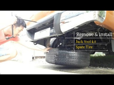 (Change your Tire) Remove Jack Nissan Navara EL CALIBRE) 4x2 pick up spare tire, tools FLAT TIRES