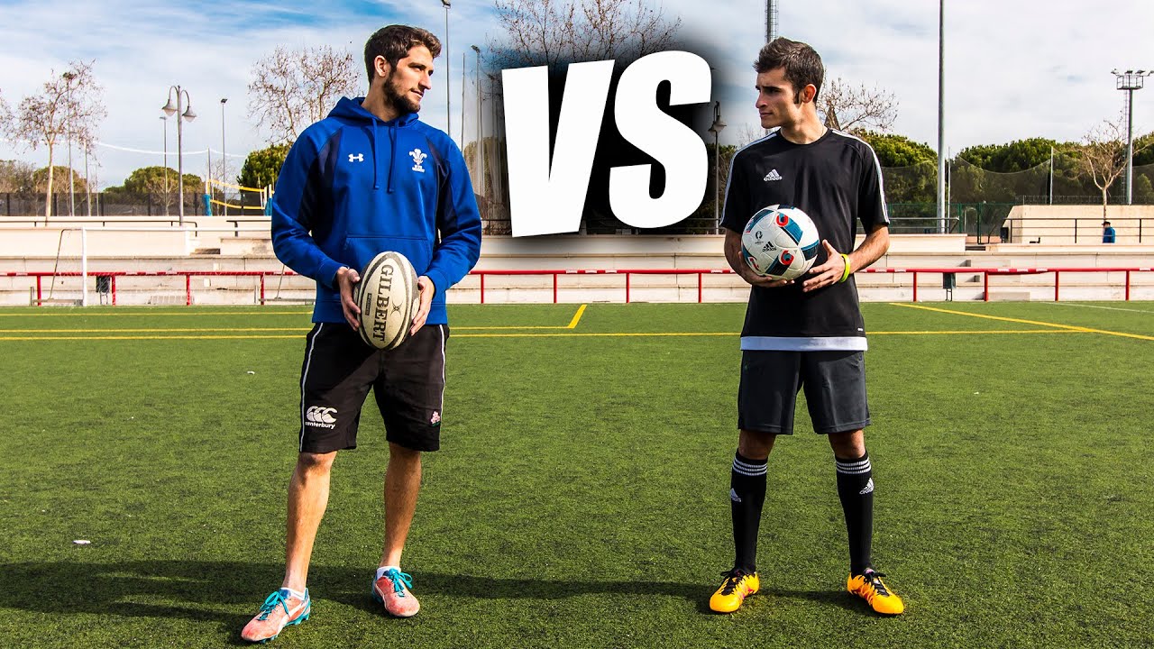 FÚTBOL VS RUGBY Retos de Fútbol YouTube