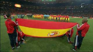 Himno de España en la Final de la Copa del Mundo 2010 de Sudáfrica. Estadio Soccer City
