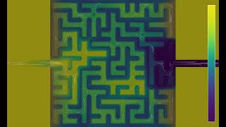 Solving a maze with a pressure gradient