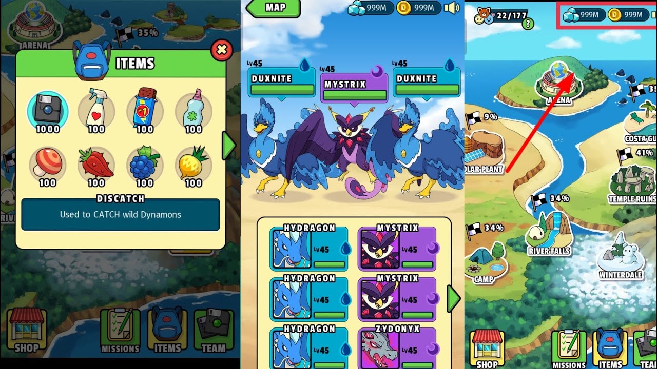 how to hack dynamons world game ! डाइनमोनस वर्ल्ड गेम