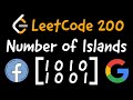 LeetCode 200 - Number of Islands in Python (Graphs)