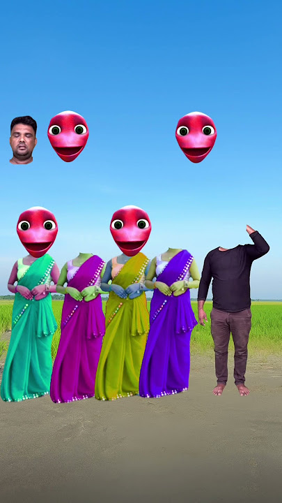 red, green, blue & purple garl   and deepu sakha Correct headmatching gameMagical video #shorts