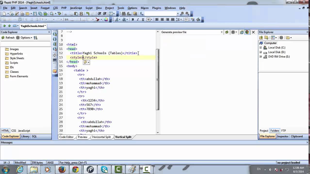 44- tables tags table, tr, th, td, caption - YouTube