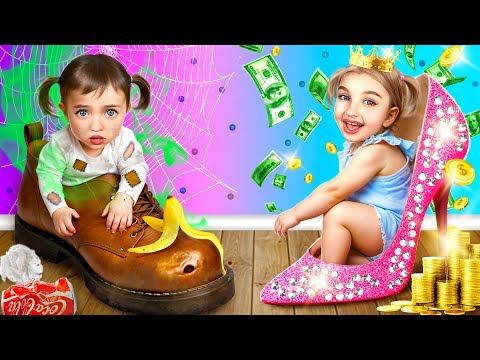 Гига Богатая Семья Vs Бедная Семья! Нас Удочерили Миллионеры