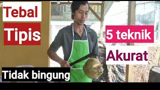 5 Teknik membedakan tebal tipis kelapa muda