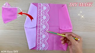 New Style Beautiful Mask | DIY Breathable Face Mask Easy Pattern Sewing Tutorial | NO FOG ON GLASSES