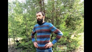 Мужской свитер с центральным узором Мужской свитер с центральным узором