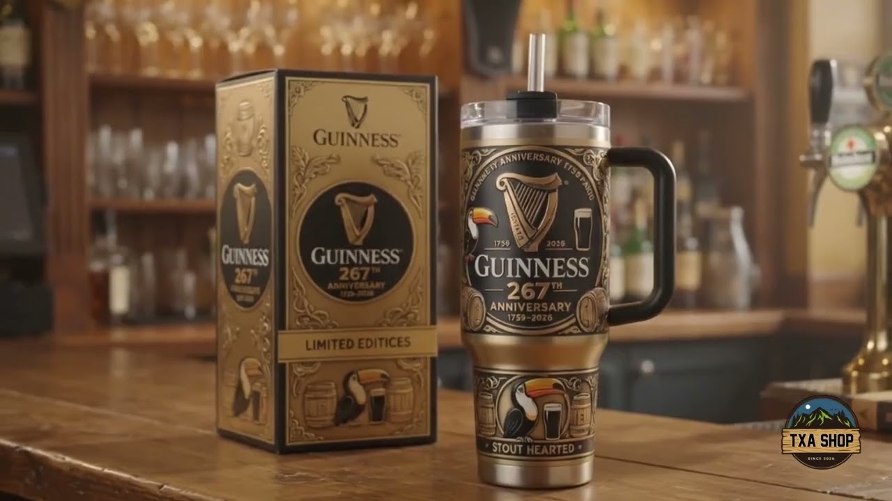 Guinness 267th Anniversary 1759-2026 Travel Tumbler with Handle