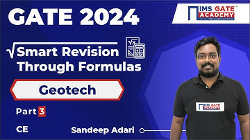 L3 GATE 2024 Preparation | GATE 2024 Geotech | GATE Revision | Sandeep Adari