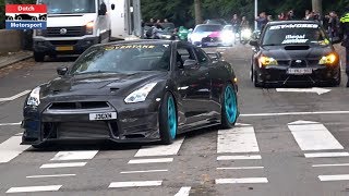 Modified Cars Supercars Leaving A Car Show - C63S Crash 800Hp Supra Aventador Svj Skyline