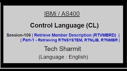Retrieve Member Description (RTVMBRD) Part-1 | IBM i | AS400 | CLLE | cl programming in IBM i  AS400