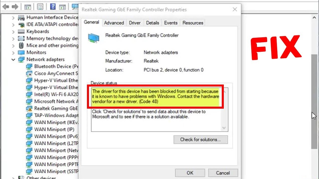 48時間以内に発送 How to Fix the driver for this device has been blocked error