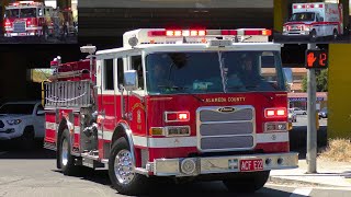 Alameda County Fire Dept. Engine 13, Engine 22 & Falck Responding