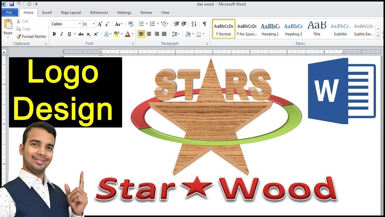 How To Make A Logo Design In Microsoft Word Youtube