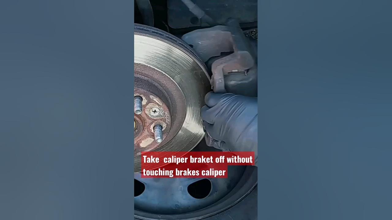 Tricks to remove a caliper bracket without touching brakes pads an