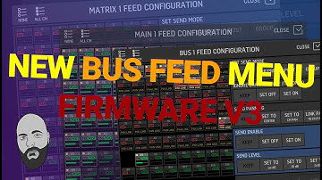 Bus Feed Menu for Mix Bus, Matrix and Main - Quick WING Tips