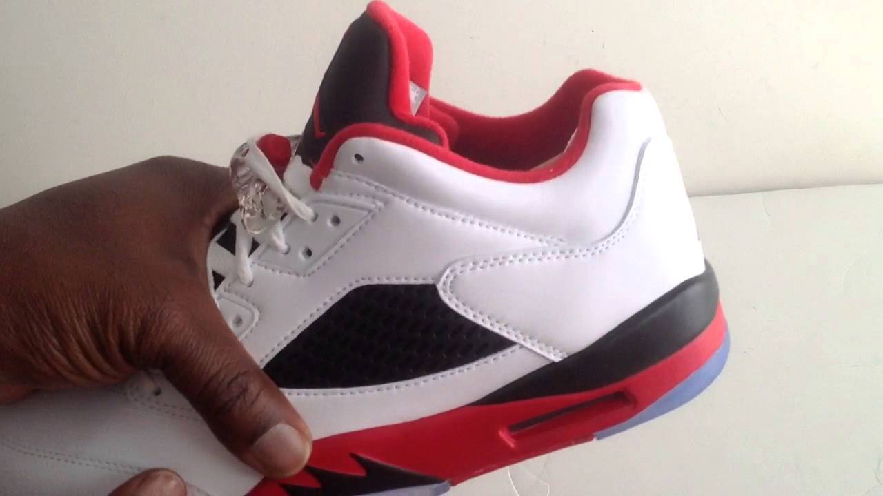 jordan retro 5 low fire red