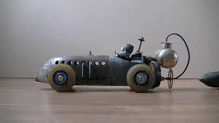 A Collection Of Junk Art Pieces By Derek Scholte. Waiting In A Curious Traffic Jam...