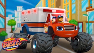 Ambulance Blaze's BEST Rescues \& Missions! 🚑 w\/ AJ \& Gabby | Blaze and the Monster Machines