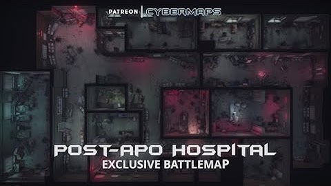 Cybermaps - Post Apo Hospital exclusive battle map preview